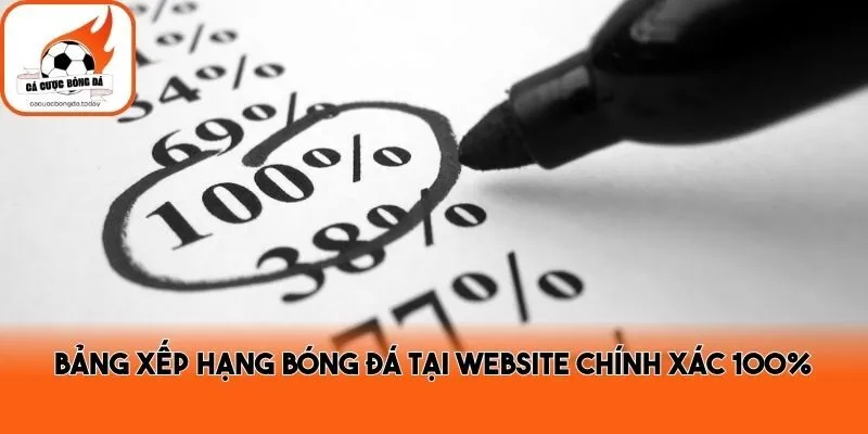 Bảng xếp hạng bóng đá tại website chính xác 100%