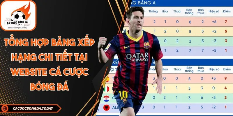 Tổng hợp bảng xếp hạng chi tiết tại website Cá cược bóng đá